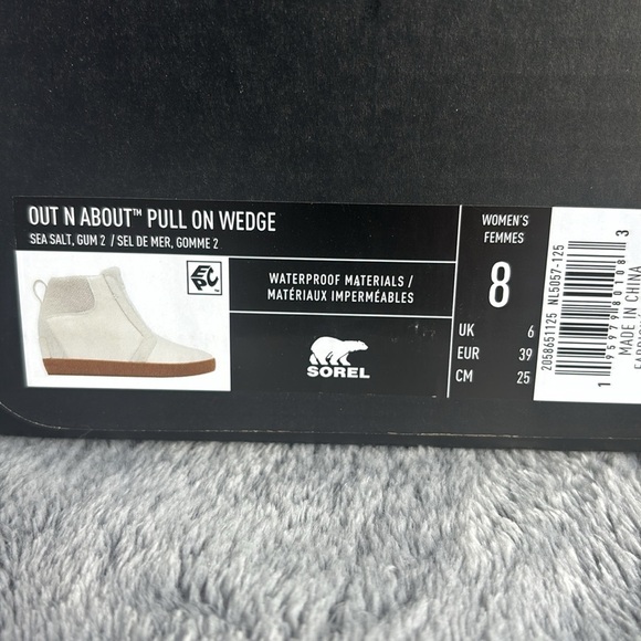 SOREL Out N About Wedge Bootie in Sea Salt/Gum Size 8 NWT - Picture 3 of 7